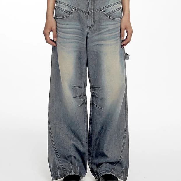 HIGHLIGHT WASHED JEANS (UNISEX) BLACK