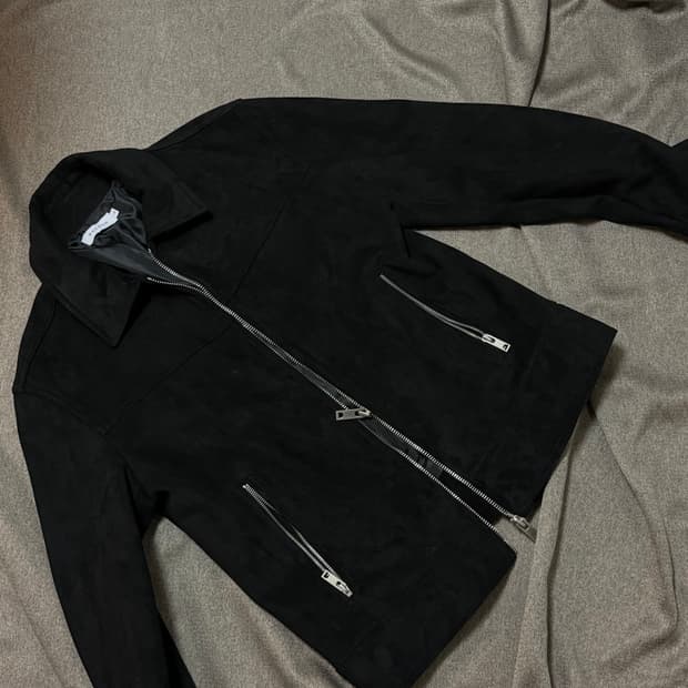 검정 스웨이드 자켓