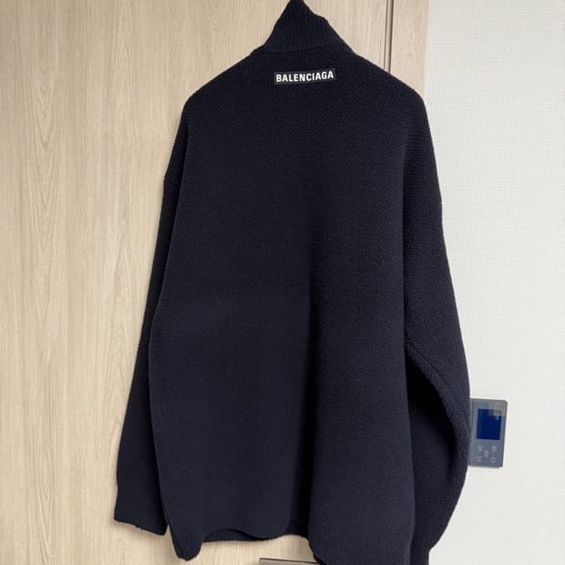 [S] 발렌시아가x스키컬렉션 하프집업니트 블랙