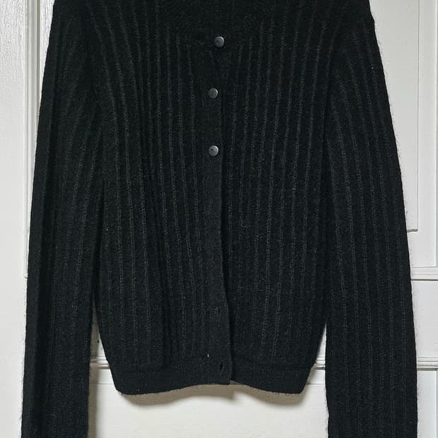 A.P.C. 블랙 니트 가디건 알파카 혼방