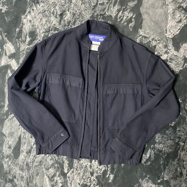 준야와타나베 스탠드칼라 밀리터리 블루종 m