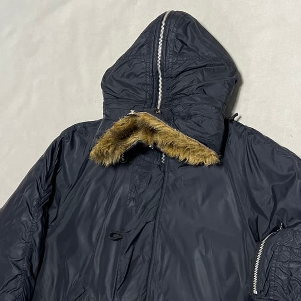 XL 알파인더스트리 n2b 네이비 퍼 항공점퍼