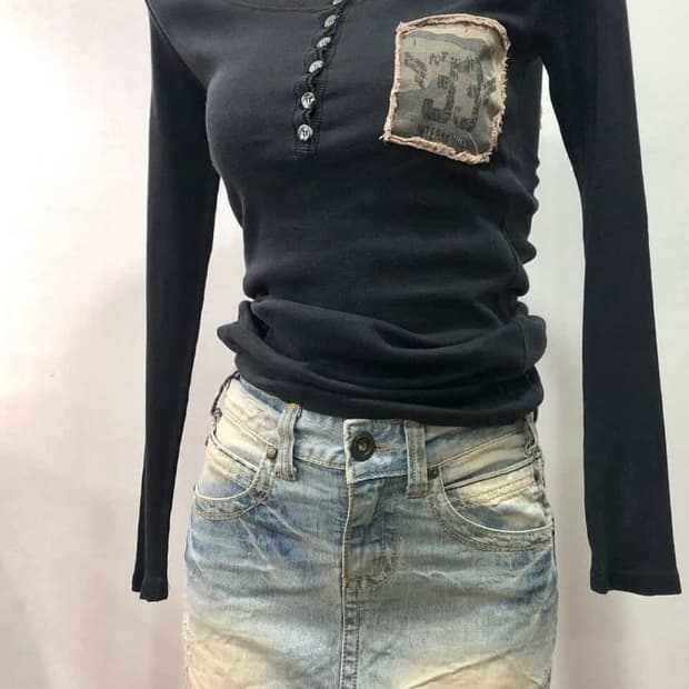 lolita jeans denim mini skirt