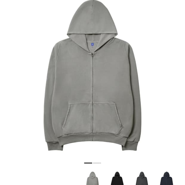 이지 갭 라이트 그레이 후드 집업