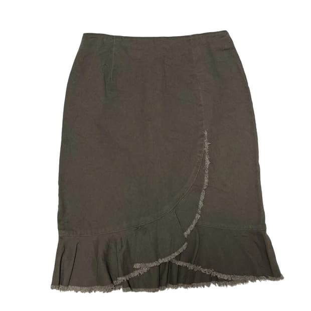 Fringe low-rise skirt