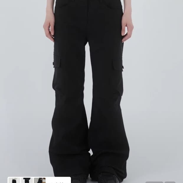 미세키서울 포켓 카고 부츠컷 블랙 팬츠 긴바지 2