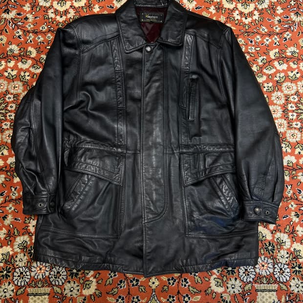 [105] Vautoun 빈티지 램스킨 하프 가죽 자켓
