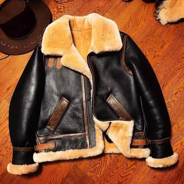 B3 무스탕 레더자켓 착샷o