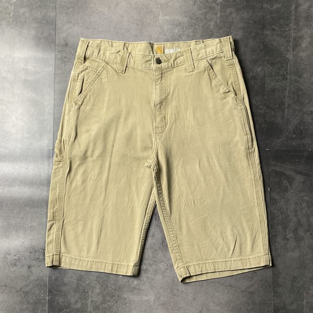 CARHARTT 칼하트 베이지 유틸리티 워크 하프팬츠 A01043
