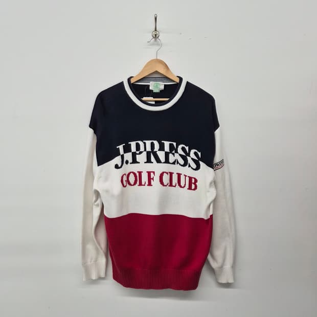 제이프레스 빈티지 골프 클럽 니트 스웨터 남성 L
