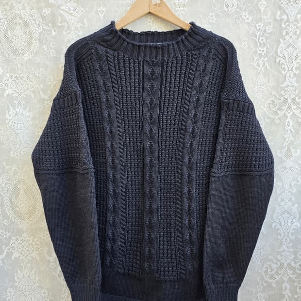 영국산 올드더비 빈티지 피셔맨 니트