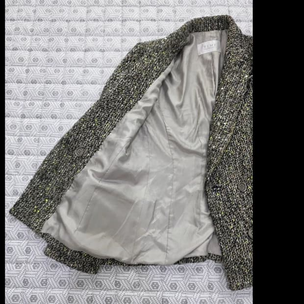 타임 TIME 트위드 더블 자켓 55