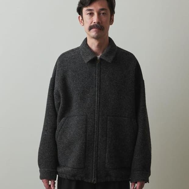 스티브 알란 니트 플렉 오버 블루종