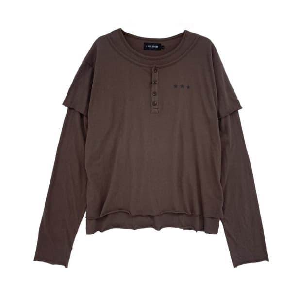 IFEELLUCKY 레이어드 크로스 롱슬리브