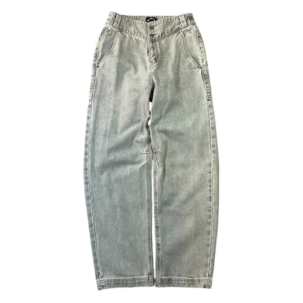 미스치프 우먼 더블 버튼 데님 팬츠