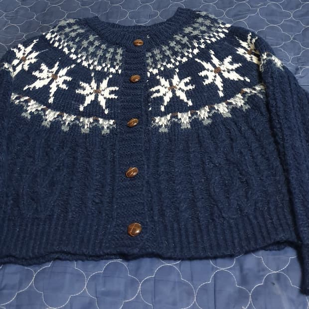 니트 가디건 자켓 네이비 (M)