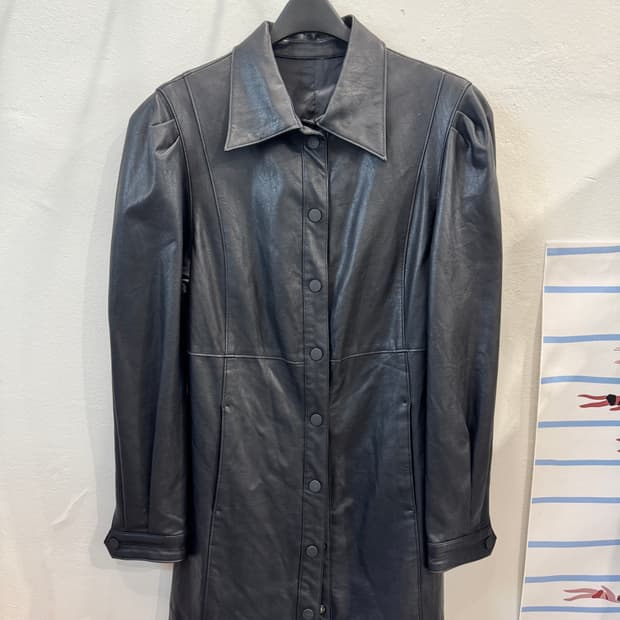 vintage 페이크레더 투웨이자켓