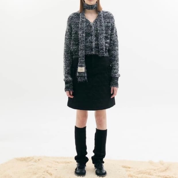 라티젠 가디건 머플러 세트 LX POPCORN CARDIGEN SET