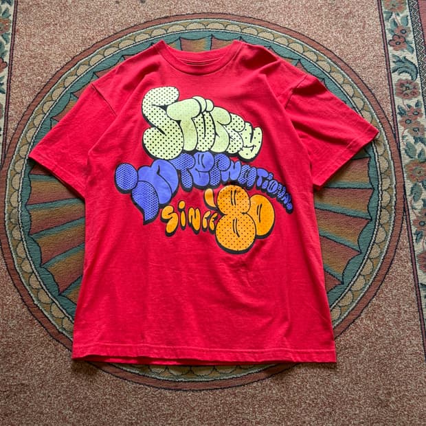 Stussy 스투시 80 그래픽 디자인 숏슬리브 티셔츠