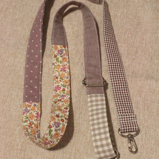 핸드메이드 패치워크 가방끈