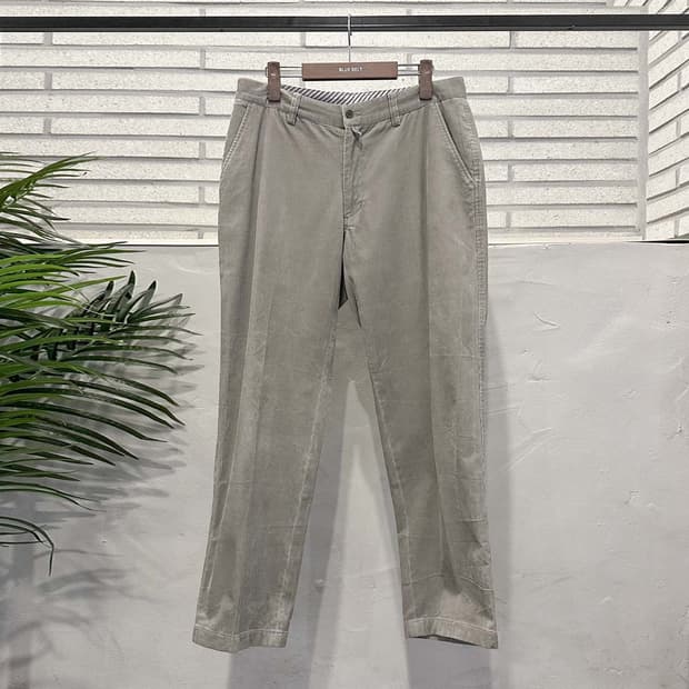 JPN VINTAGE 코듀로이 슬랙스 세미 와이드핏 디테일 그레이