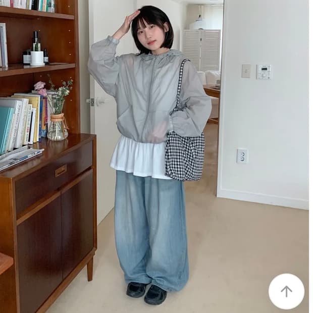 바온 유니섹스 바람막이 연그레이