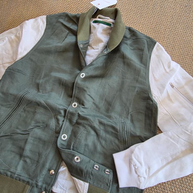 Handpicked 핸드픽드 이탈리안 최상급 린넨 MA-1 마원 블루종 