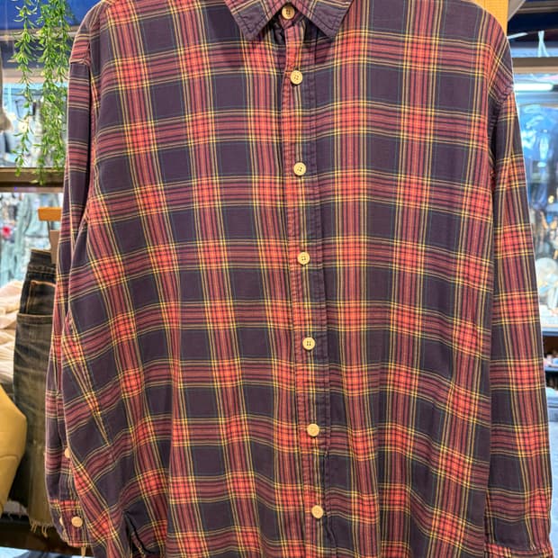 빈티지 멀티 컬러 체크셔츠