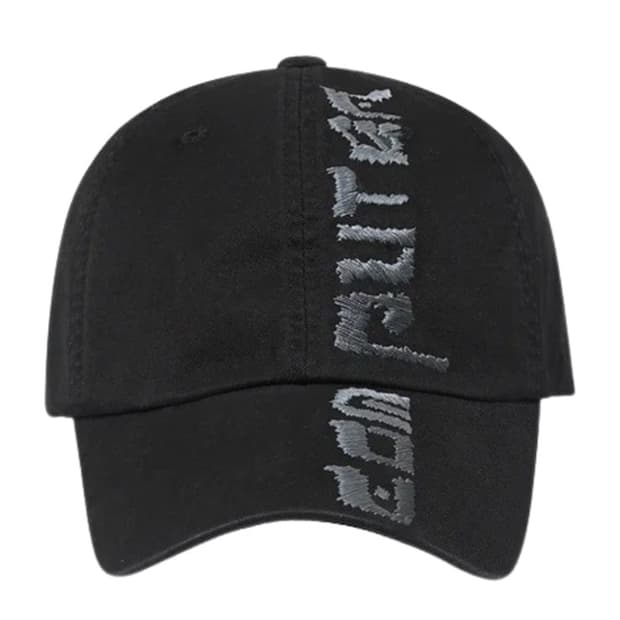 컴퓨터포맷 자수 로고 레터링 블랙 볼캡 모자