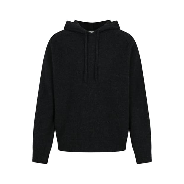 (S) 아모멘토 라쿤 후디 니트 다크그레이