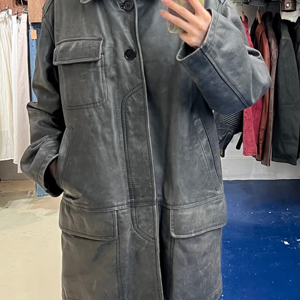 Paul Smith real leather 하프 코트