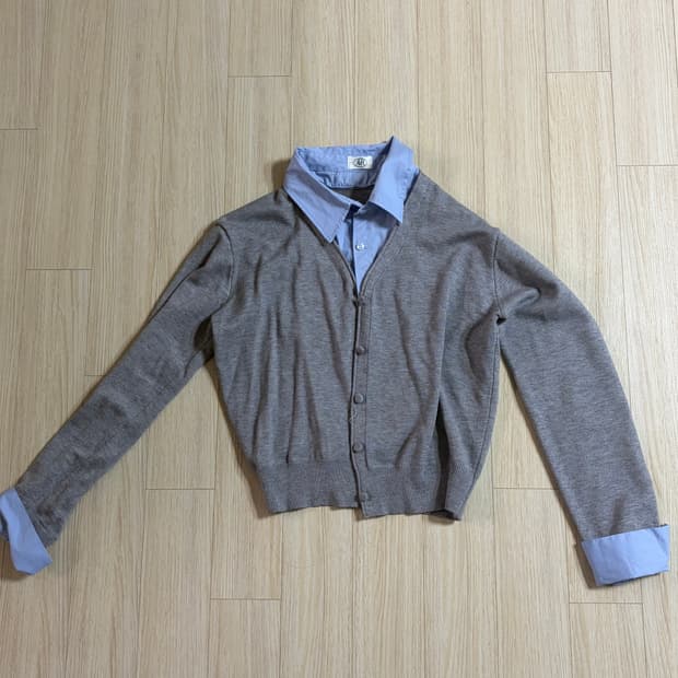 소라&그레이 셔츠 니트 일체형