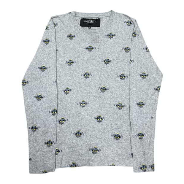 하이드로겐 이태리 프린팅 롱슬리브 긴팔티 그레이 L