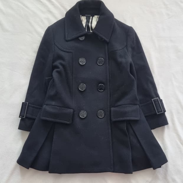 빈티지 갸루 오리엔탈 긱시크 블랙 코트