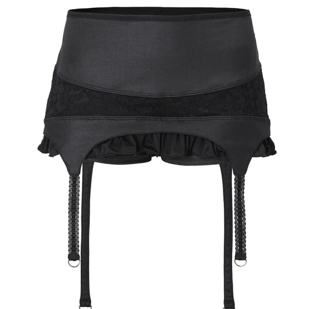 Lace garter skirt 블랙 M