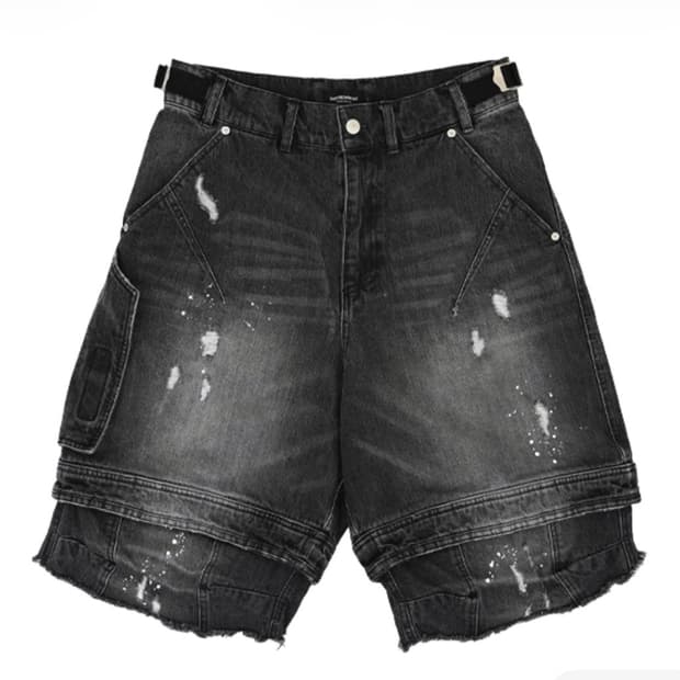 파프롬왓 레이어드 데님 쇼츠 3