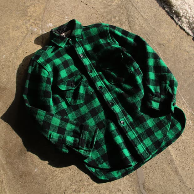 (착용컷) 80's WOOLRICH 버팔로 울 체크 셔츠 (95-98)