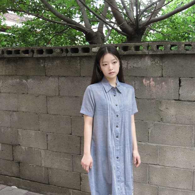 블루 데님 원피스