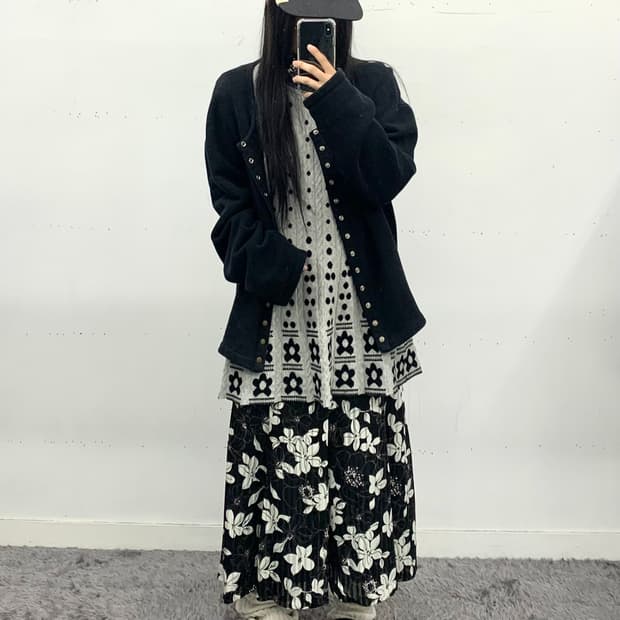 205zero 도트 니트 원피스