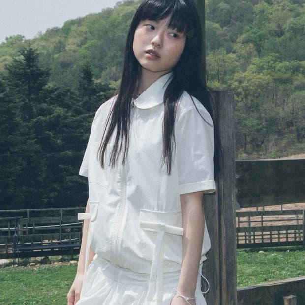 뚜오미오 나일론 집업 반소매 티셔츠 반팔 티셔츠