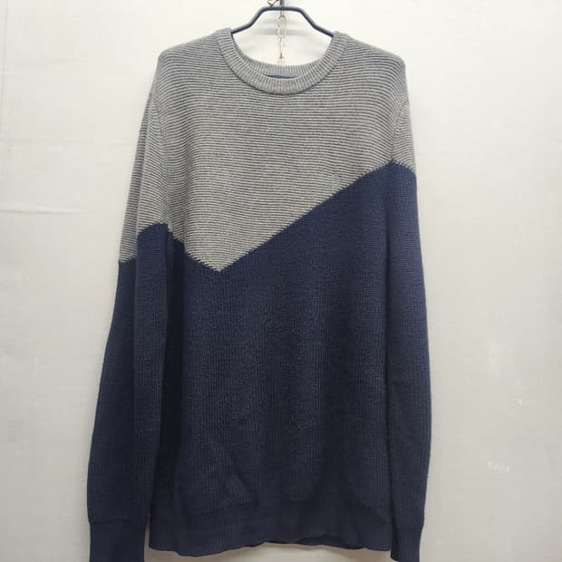 헤지스 로고 컬러블럭 니트 105(L~XL)