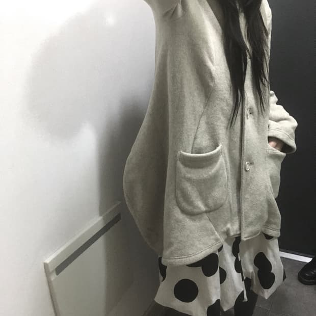 Gomme 고무 드레이프 후드 코트