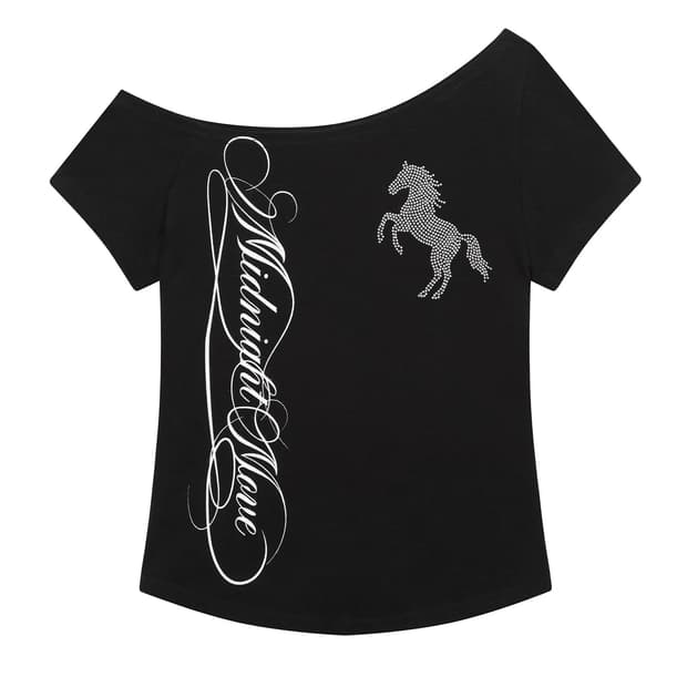 미드나잇무브 cb horse tee black