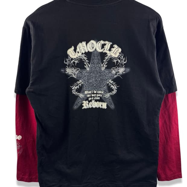 JPN Y2K 레터링 긴팔 레이어드 롱슬리브3046