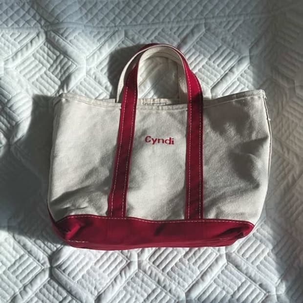 엘엘빈 80s 숏 핸들 토트백