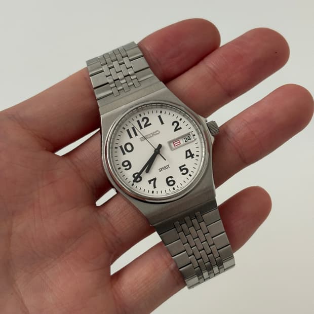1990s Spirit Arabic Index Silver Quartz