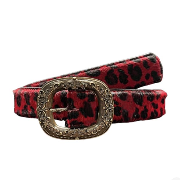 언더마이카 레오파드 벨트 레드 1사이즈