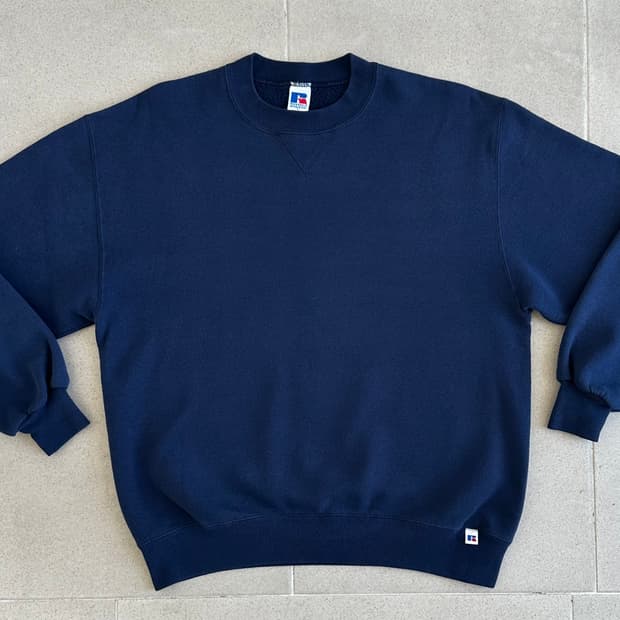 90s 빈티지 러셀 스웻셔츠 네이비 L USA