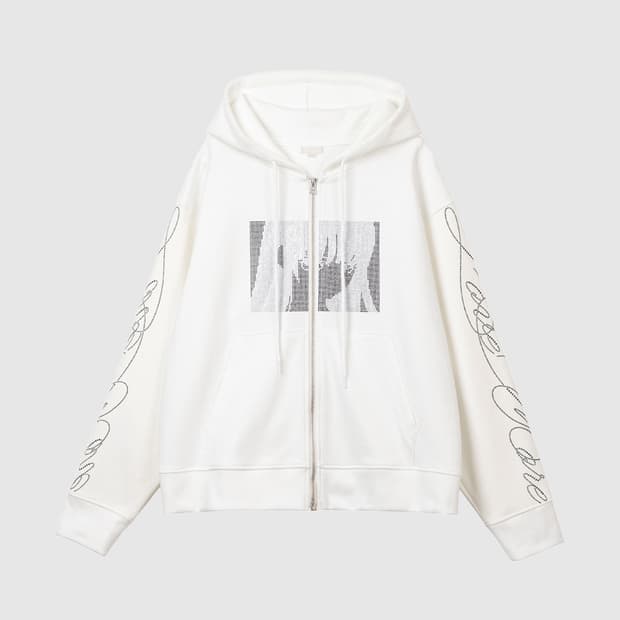 1 본네 라인스톤 후드집업 집업 후디 화이트 미개봉 새제품 판매