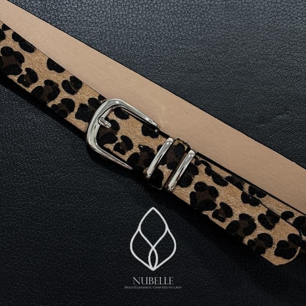 🌗 Leopard hair belt / 호피 레오파드 송치털 벨트